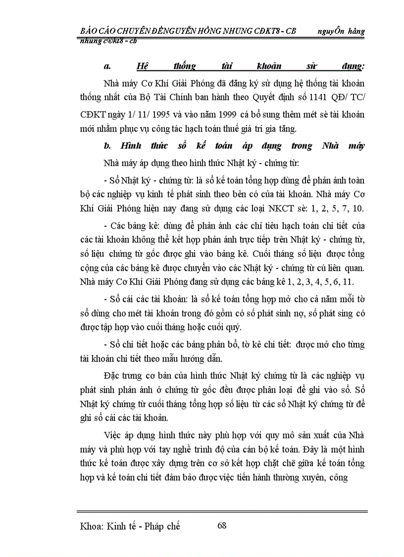 image for page Kế toán tiền lương và các khoản trích theo lương ở Nhà máy Cơ Khí Giải Phóng