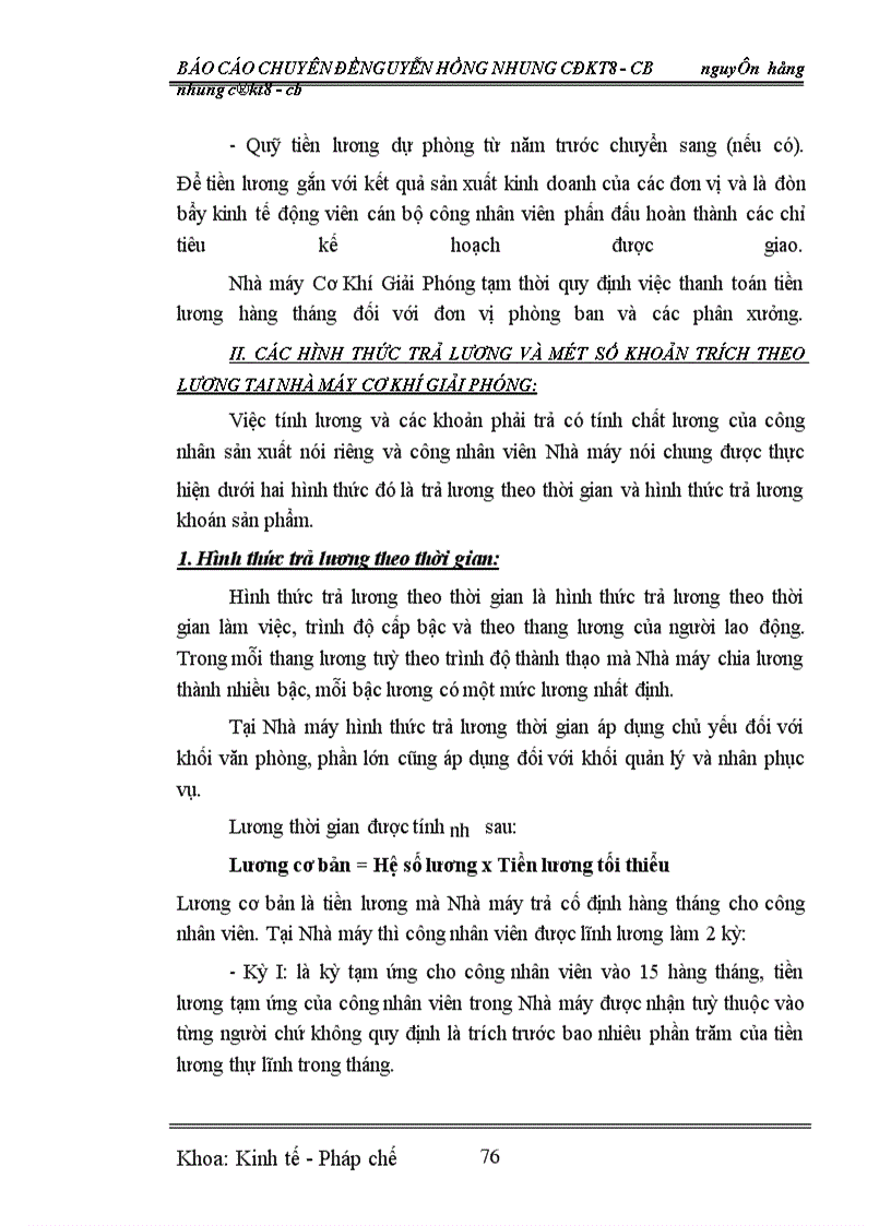 image for page Kế toán tiền lương và các khoản trích theo lương ở Nhà máy Cơ Khí Giải Phóng