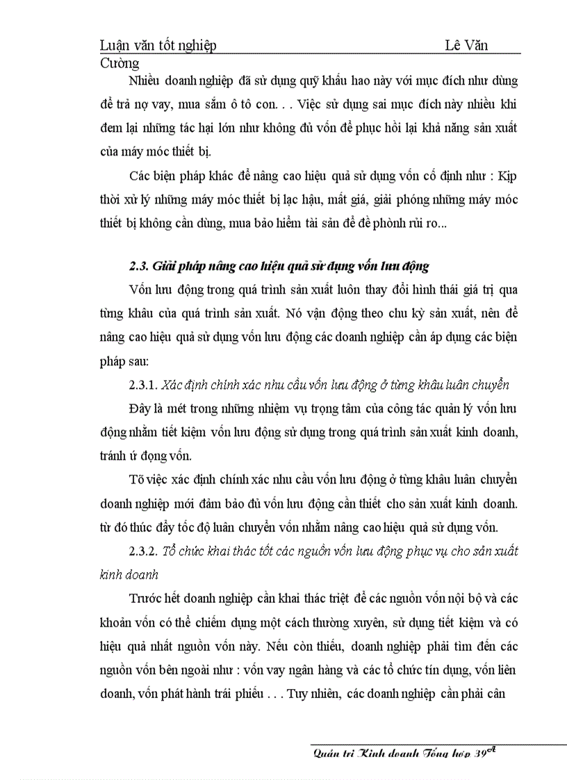 image for page Một số giải pháp nâng cao hiệu qủa sử dụng vốn ở Nhà máy in Diên Hồng - Nhà xuất bản Giáo dục
