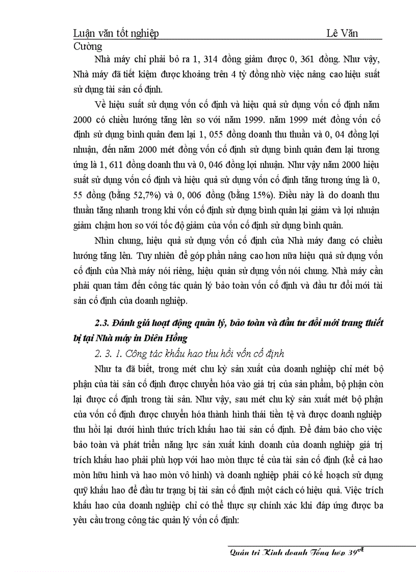 image for page Một số giải pháp nâng cao hiệu qủa sử dụng vốn ở Nhà máy in Diên Hồng - Nhà xuất bản Giáo dục
