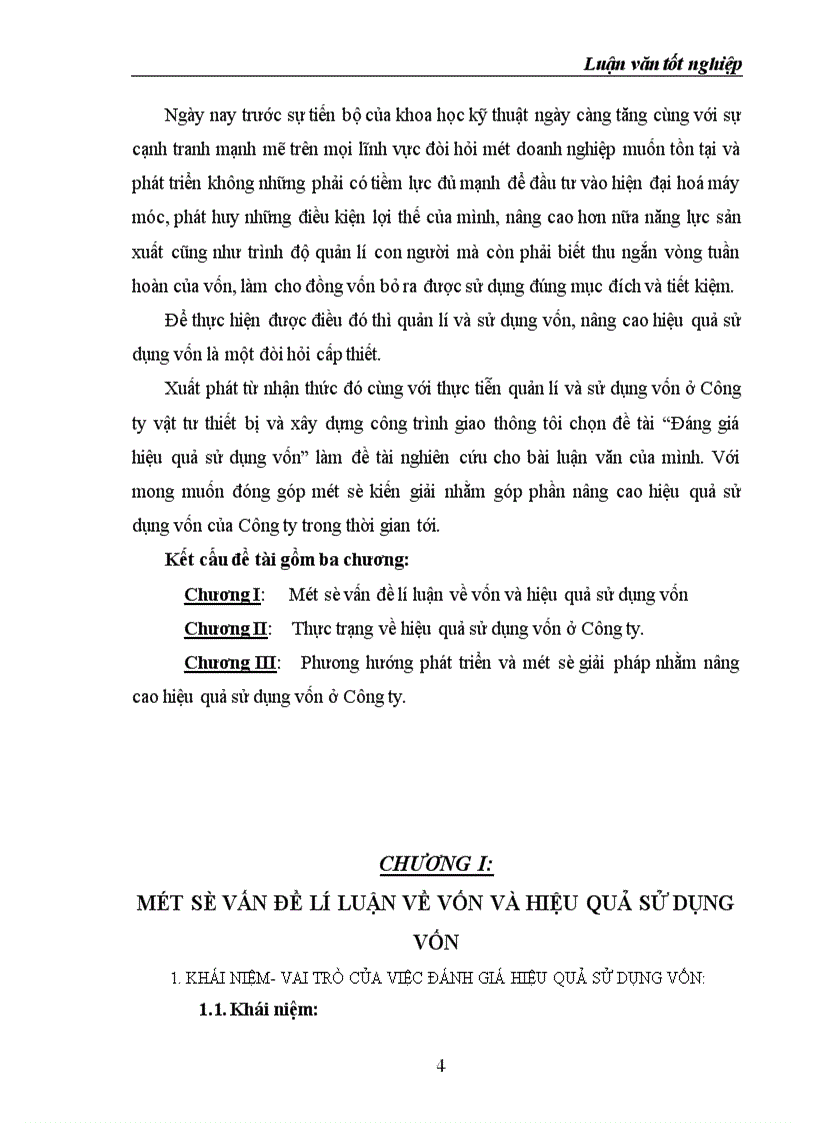 image for page Đáng giá hiệu quả sử dụng vốn ở công ty vật tư thiết bị và xây dựng công trình giao thông trong thời gian từ 1996 - 1998