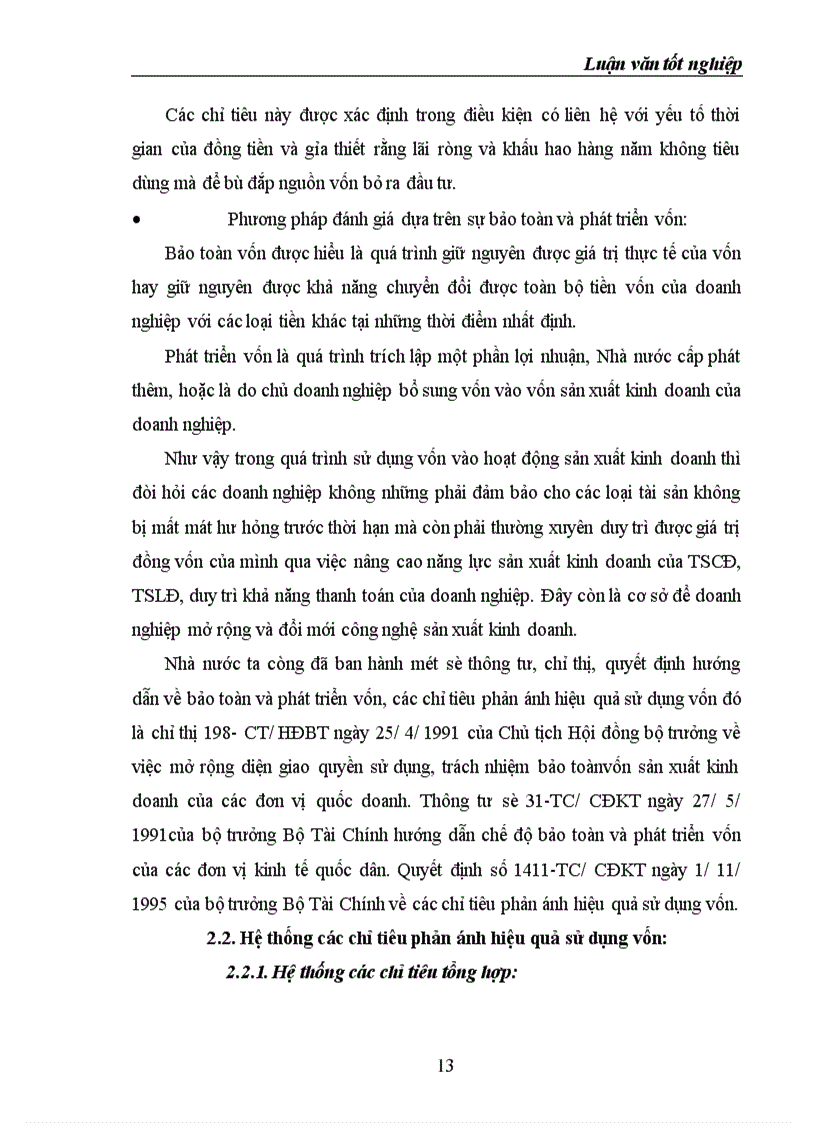 image for page Đáng giá hiệu quả sử dụng vốn ở công ty vật tư thiết bị và xây dựng công trình giao thông trong thời gian từ 1996 - 1998
