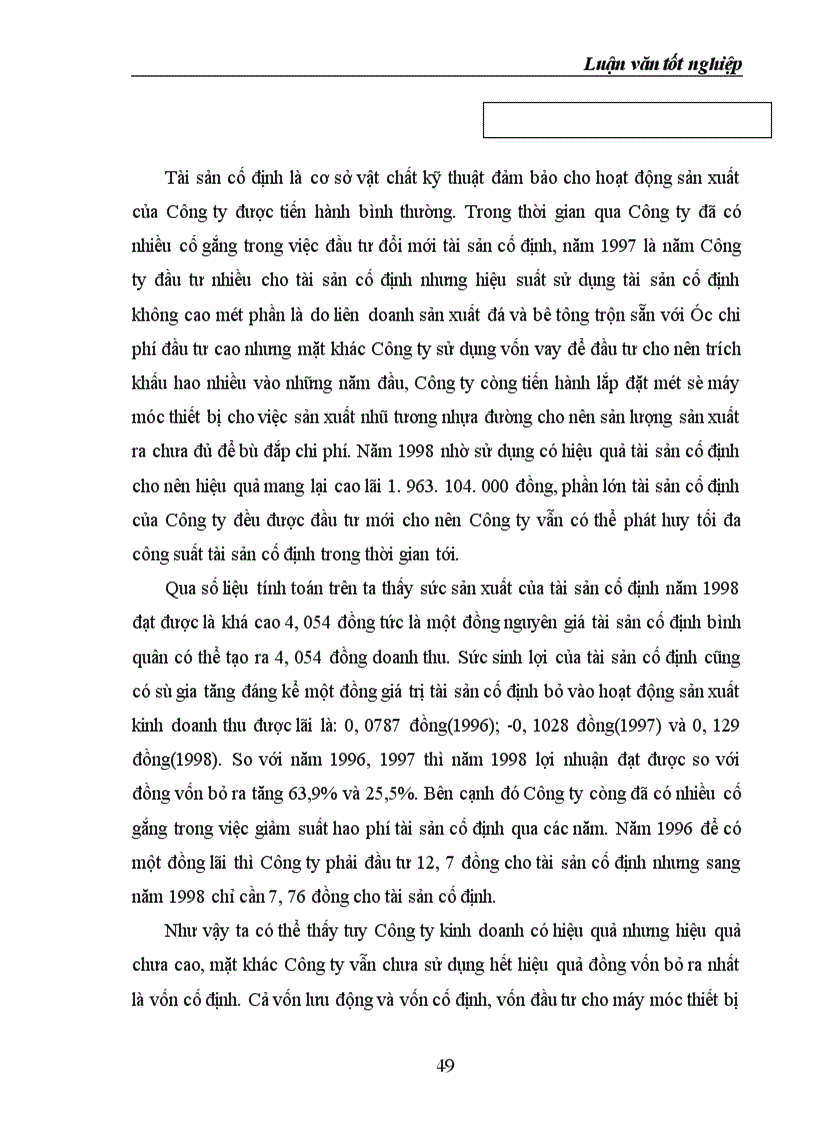 image for page Đáng giá hiệu quả sử dụng vốn ở công ty vật tư thiết bị và xây dựng công trình giao thông trong thời gian từ 1996 - 1998