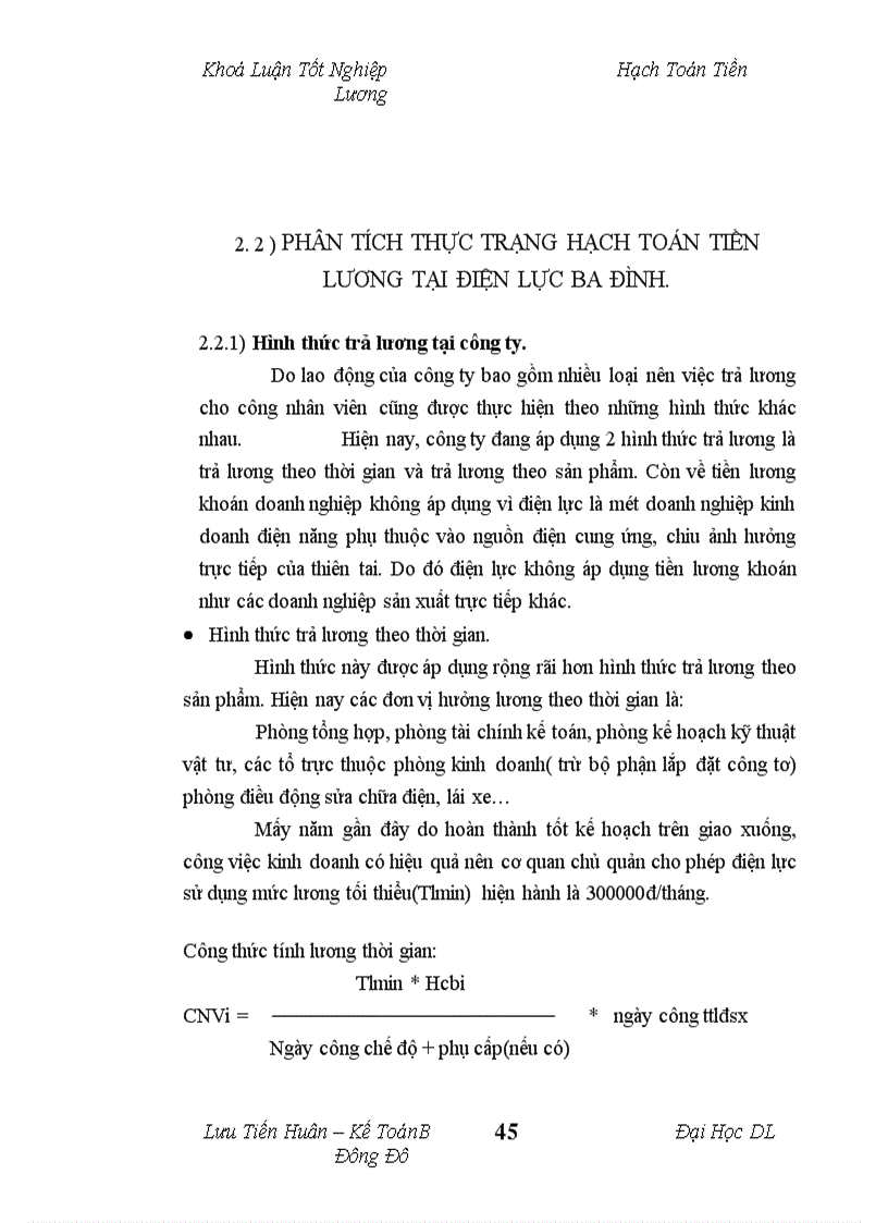 image for page Tổ chức hạch toán tiền lương và các khoản trích theo lương tại công ty Điện Lực Ba Đình Hà Nội