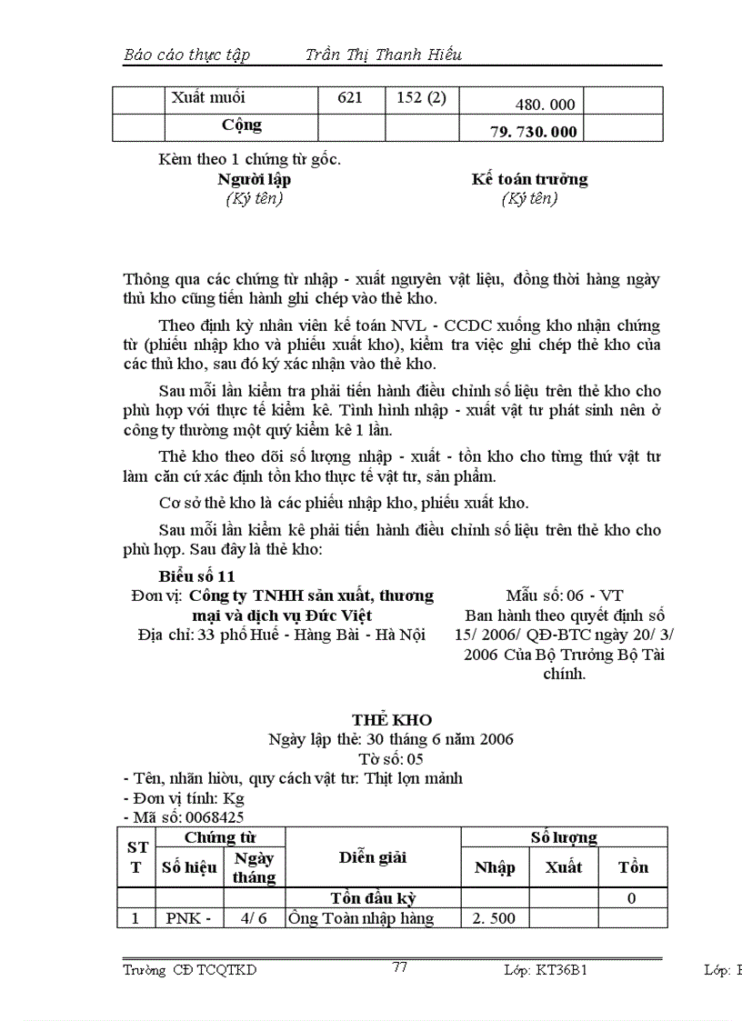 image for page Tổ chức Công tác kế toán nguyên vật liệu, công cụ dụng cụ tại công ty TNHH sản xuất, thương mại và dịch vụ Đức Việt
