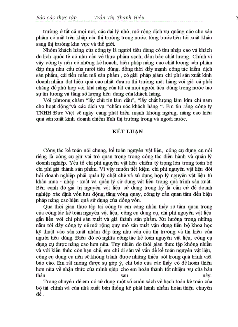 image for page Tổ chức Công tác kế toán nguyên vật liệu, công cụ dụng cụ tại công ty TNHH sản xuất, thương mại và dịch vụ Đức Việt