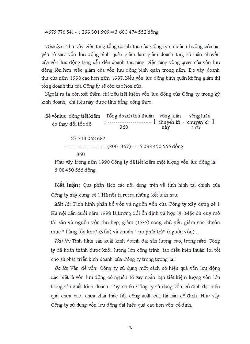 image for page Phân tích tình hình tài chính qua báo cáo tài chính ở Công ty xây dựng số 1 Hà nội