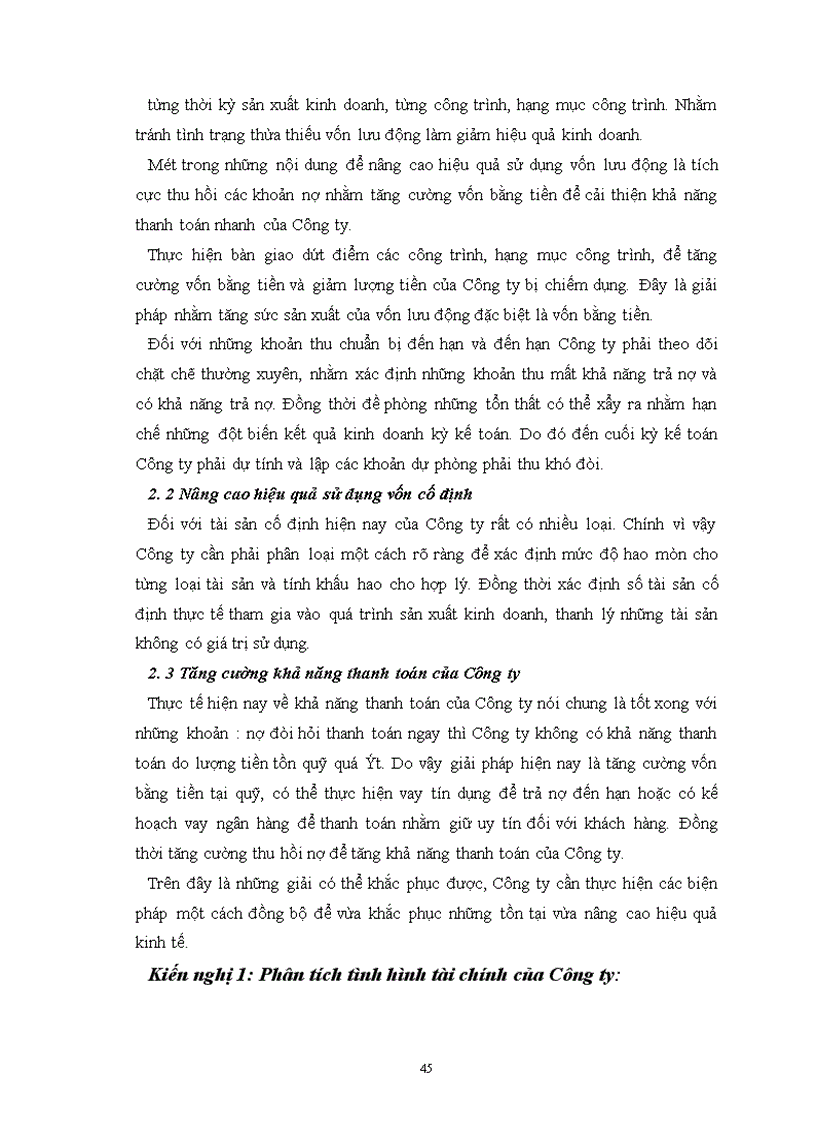 image for page Phân tích tình hình tài chính qua báo cáo tài chính ở Công ty xây dựng số 1 Hà nội