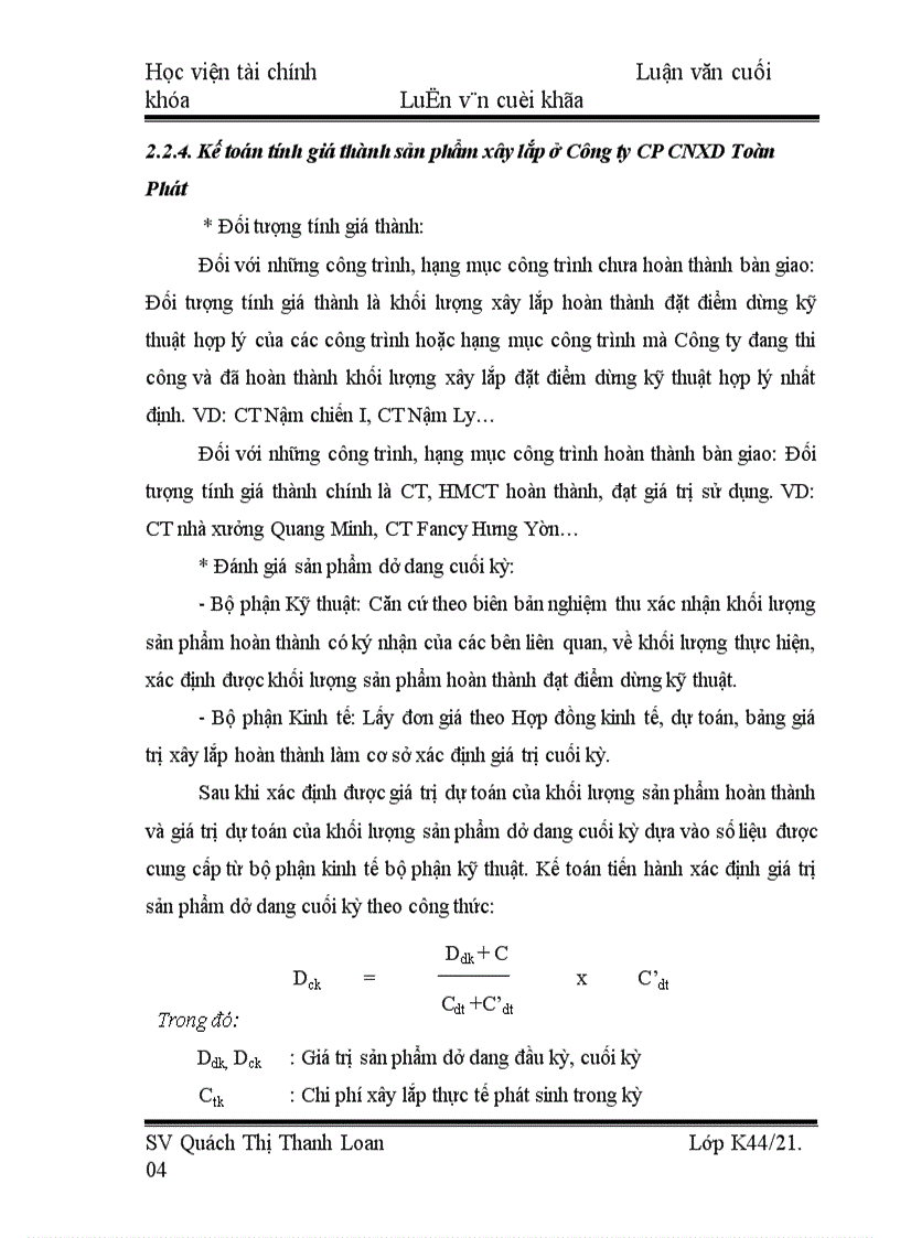 image for page Tổ chức kế toán tập hợp chi phí sản xuất và tính giá thành sản phẩm xây lắp tại Công ty cổ phần xây dựng công nghiệp Toàn Phát