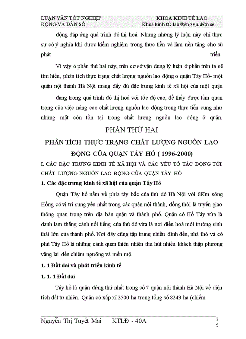 image for page Thực trạng và giải pháp nâng cao chất lượng nguồn lao động trong quá trình đô thị hoá của quận Tây Hồ hiện nay- đáp ứng đòi hỏi thực tế