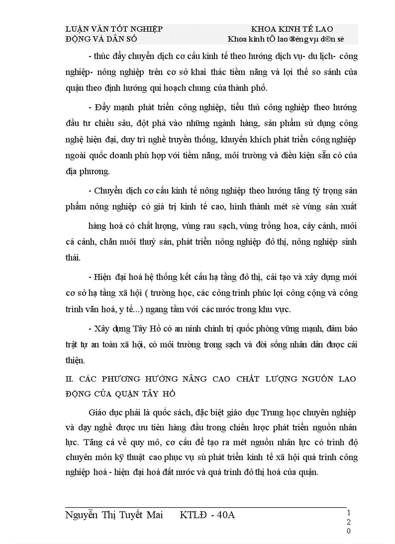 image for page Thực trạng và giải pháp nâng cao chất lượng nguồn lao động trong quá trình đô thị hoá của quận Tây Hồ hiện nay- đáp ứng đòi hỏi thực tế