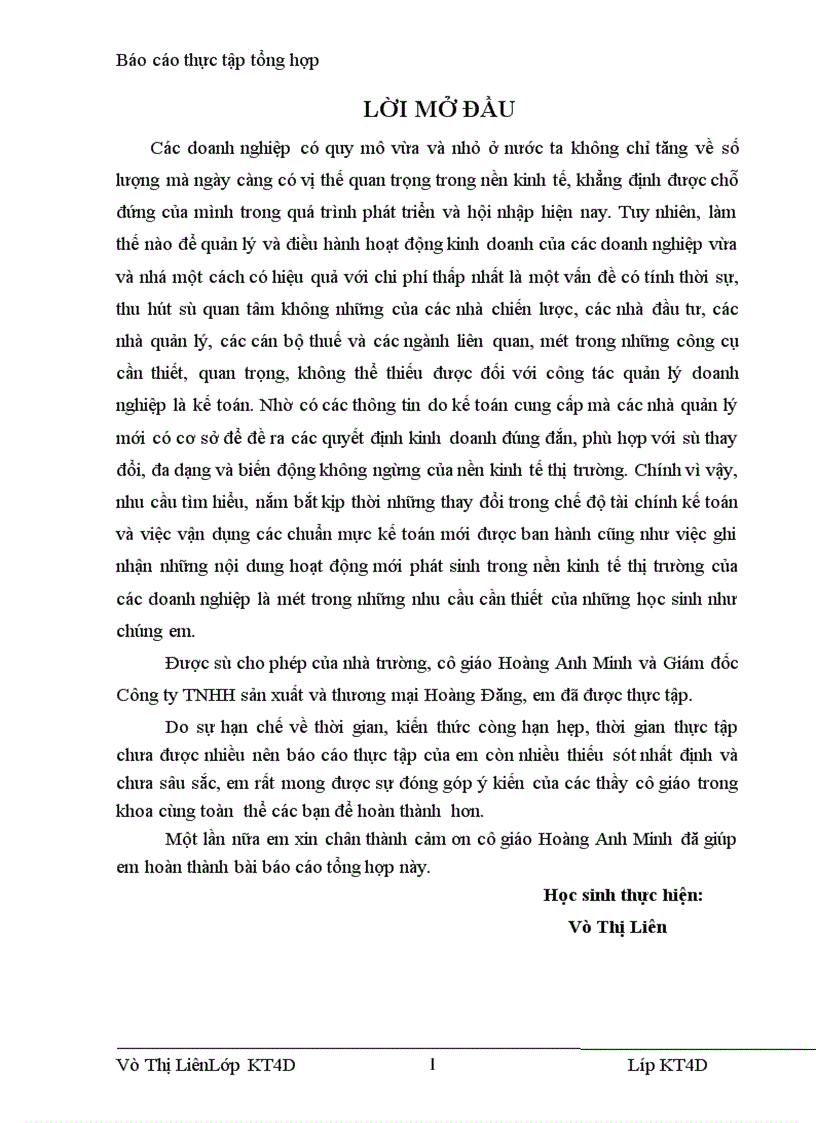 image for page Báo cáo tổng hợp tại công ty Hoàng Đăng