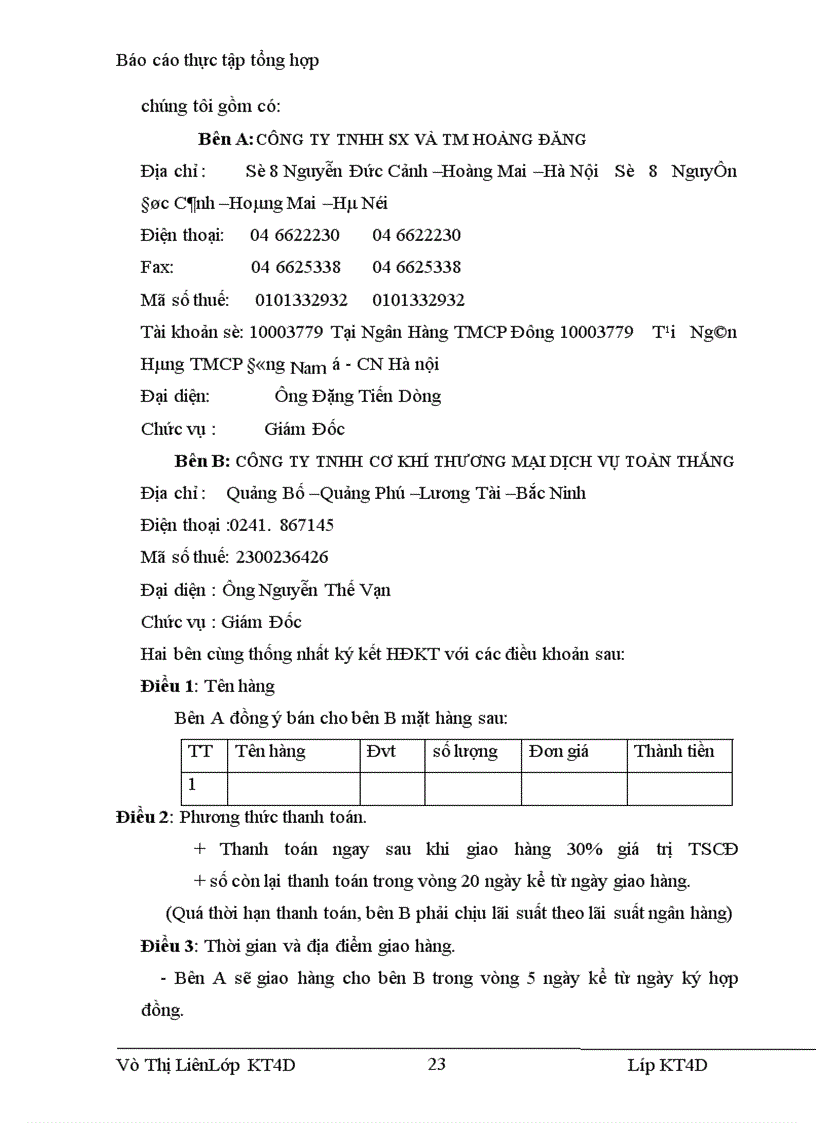 image for page Báo cáo tổng hợp tại công ty Hoàng Đăng