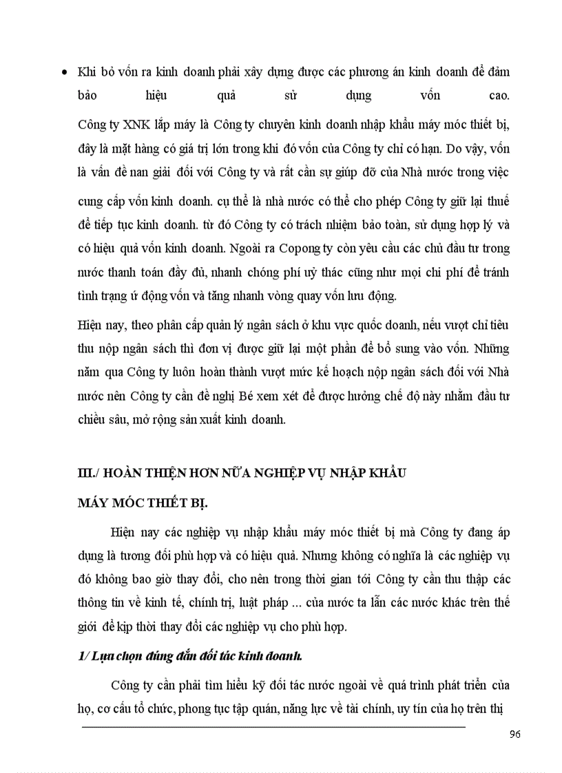 image for page Một số giải pháp nhằm nâng cao hiệu quả kinh doanh nhập khẩu máy móc thiết bị tại Công ty XNK lắp máy thuộc Tổng công ty lắp máy Việt Nam