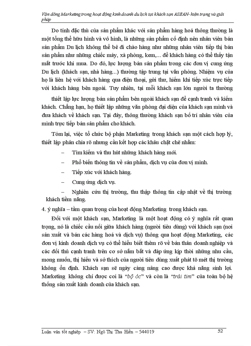 image for page Vận dụng Marketing trong hoạt động kinh doanh khách sạn- Du lịch tại khách sạn ASEAN –hiện trạng và giải pháp