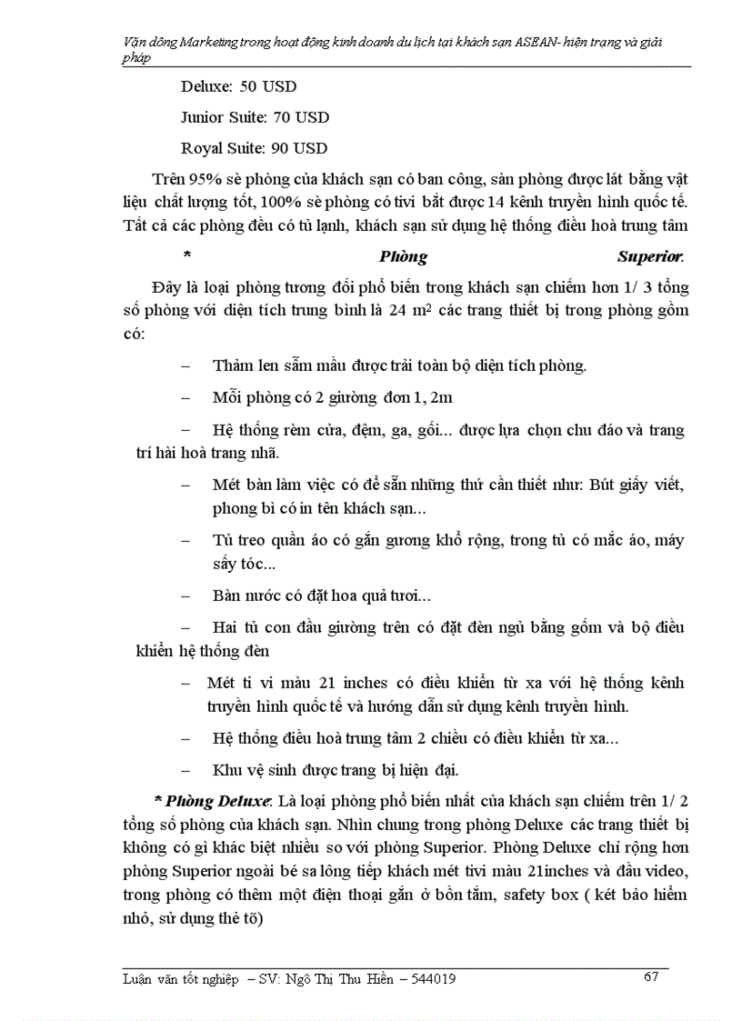 image for page Vận dụng Marketing trong hoạt động kinh doanh khách sạn- Du lịch tại khách sạn ASEAN –hiện trạng và giải pháp
