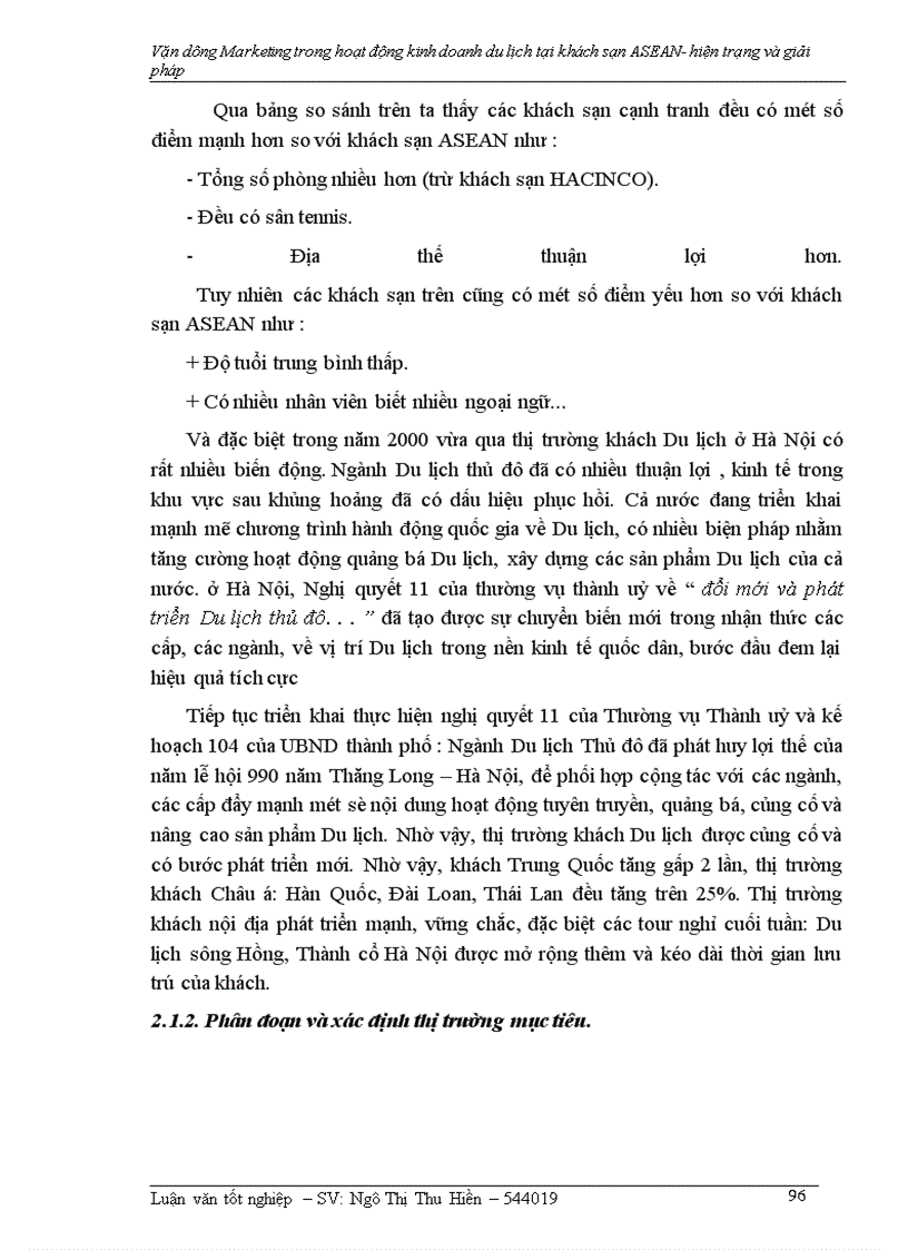 image for page Vận dụng Marketing trong hoạt động kinh doanh khách sạn- Du lịch tại khách sạn ASEAN –hiện trạng và giải pháp