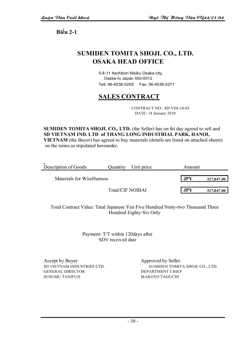 image for page Tổ chức kế toán nguyên vật liệu tại Công ty TNHH SD Việt Nam