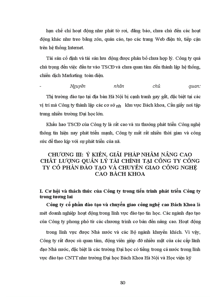 image for page Một số giải pháp nâng cao chất lượng quản lý tài chính tại công ty cổ phần đào tạo và chuyển giao công nghệ cao bách khoa