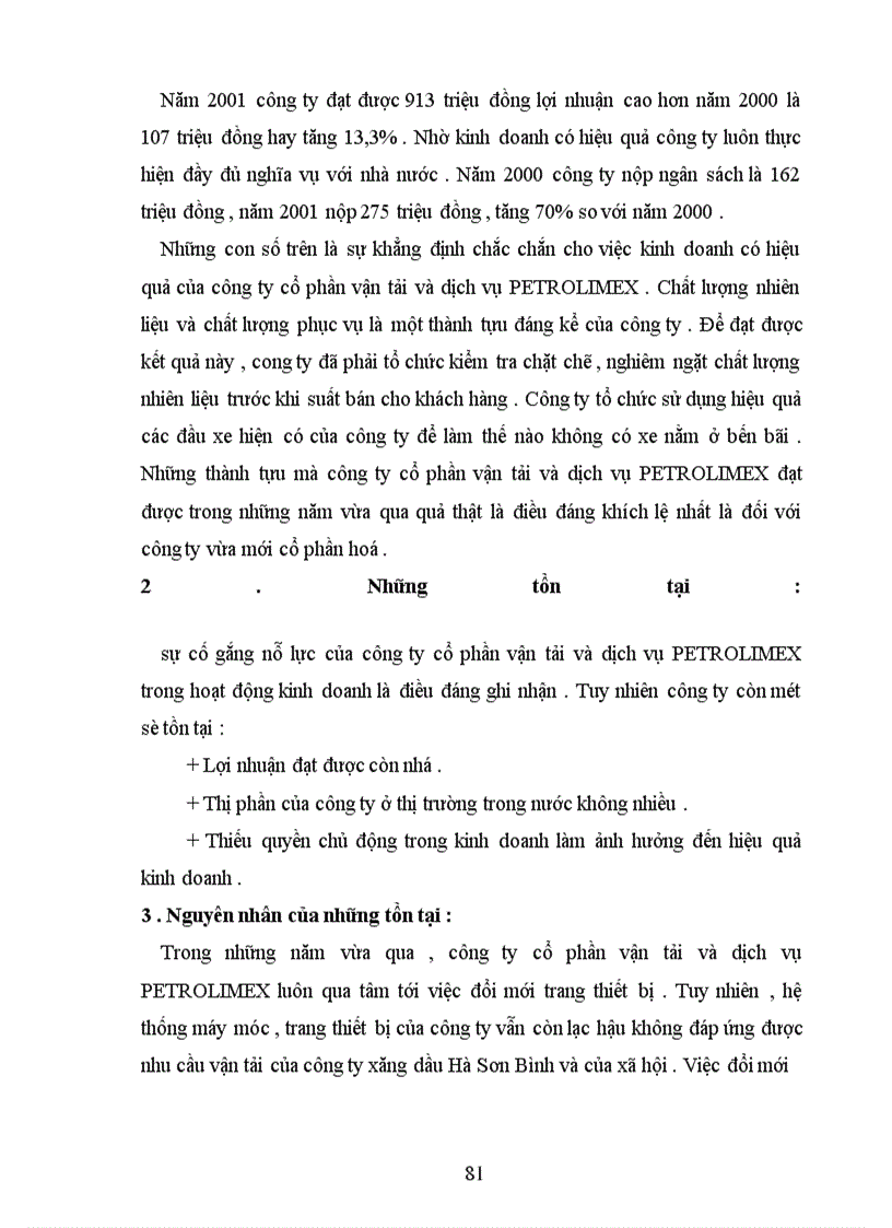 image for page Một số biện pháp và kiến nghị góp phần nâng cao hiệu quả kinh doanh của công ty cổ phần vận tải và dịch vụ PETROLIMEX