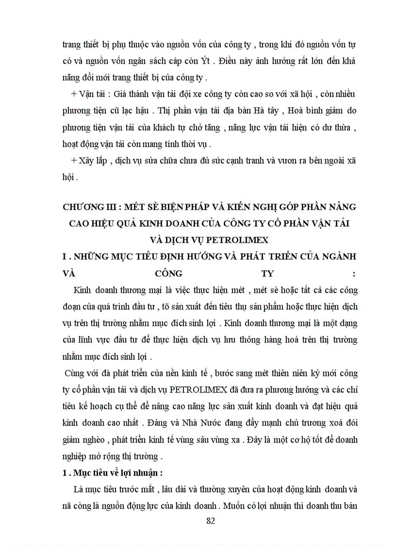 image for page Một số biện pháp và kiến nghị góp phần nâng cao hiệu quả kinh doanh của công ty cổ phần vận tải và dịch vụ PETROLIMEX