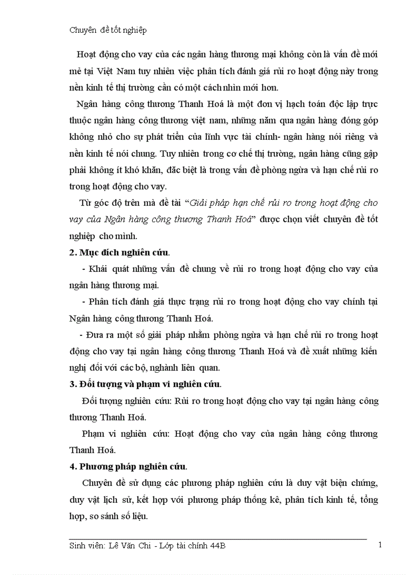 image for page Giải phỏp hạn chế rủi ro trong hoạt động cho vay của Ngân hàng công thương Thanh Hoá