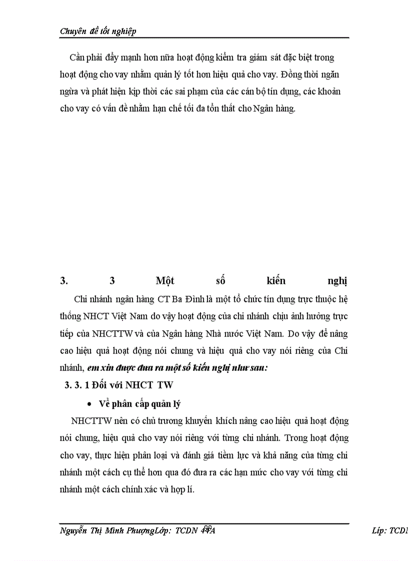 image for page Nâng cao hiệu quả cho vay tại Chi nhánh Ngân hàng Công Thương Ba Đình