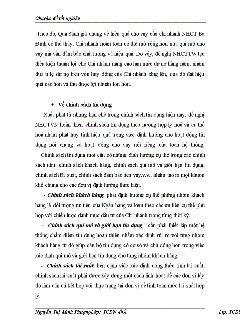 image for page Nâng cao hiệu quả cho vay tại Chi nhánh Ngân hàng Công Thương Ba Đình