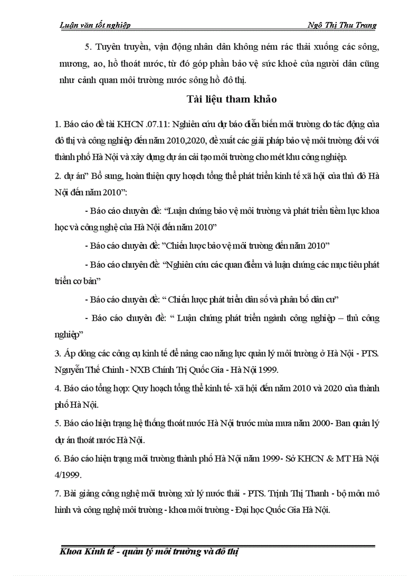 image for page Tác động của phát triển kinh tế- xã hội tới hệ thống thoát nước ở Hà Nội