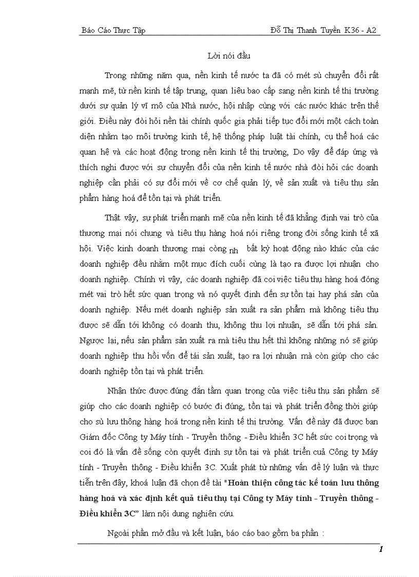 image for page Hoàn thiện công tác kế toán lưu thông hàng hoá và xác định kết quả tiêu thụ tại Công ty Máy tính - Truyền thông - Điều khiển 3C