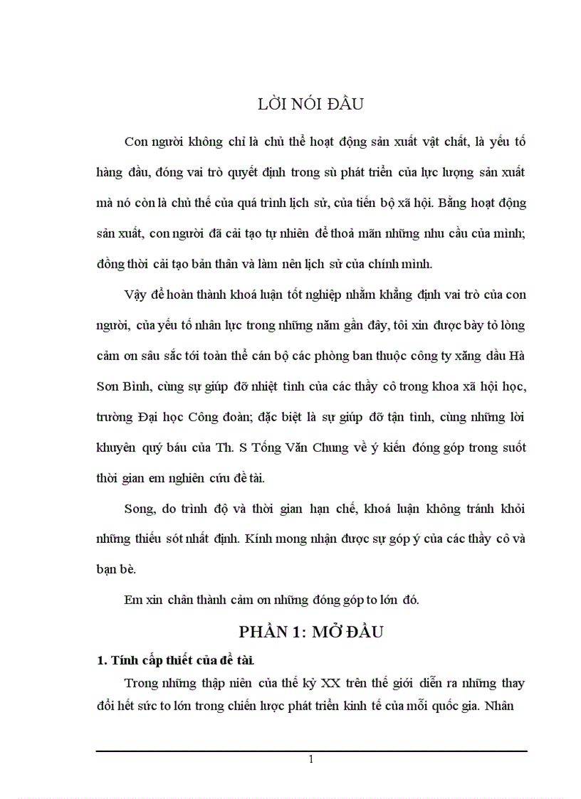 image for page Biến đổi cơ cấu nguồn nhân lực tại công ty xăng dầu -Hà Sơn Bình trong giai đoạn hiện nay(2001-2003)