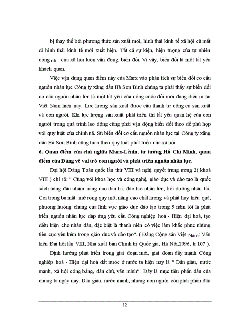 image for page Biến đổi cơ cấu nguồn nhân lực tại công ty xăng dầu -Hà Sơn Bình trong giai đoạn hiện nay(2001-2003)