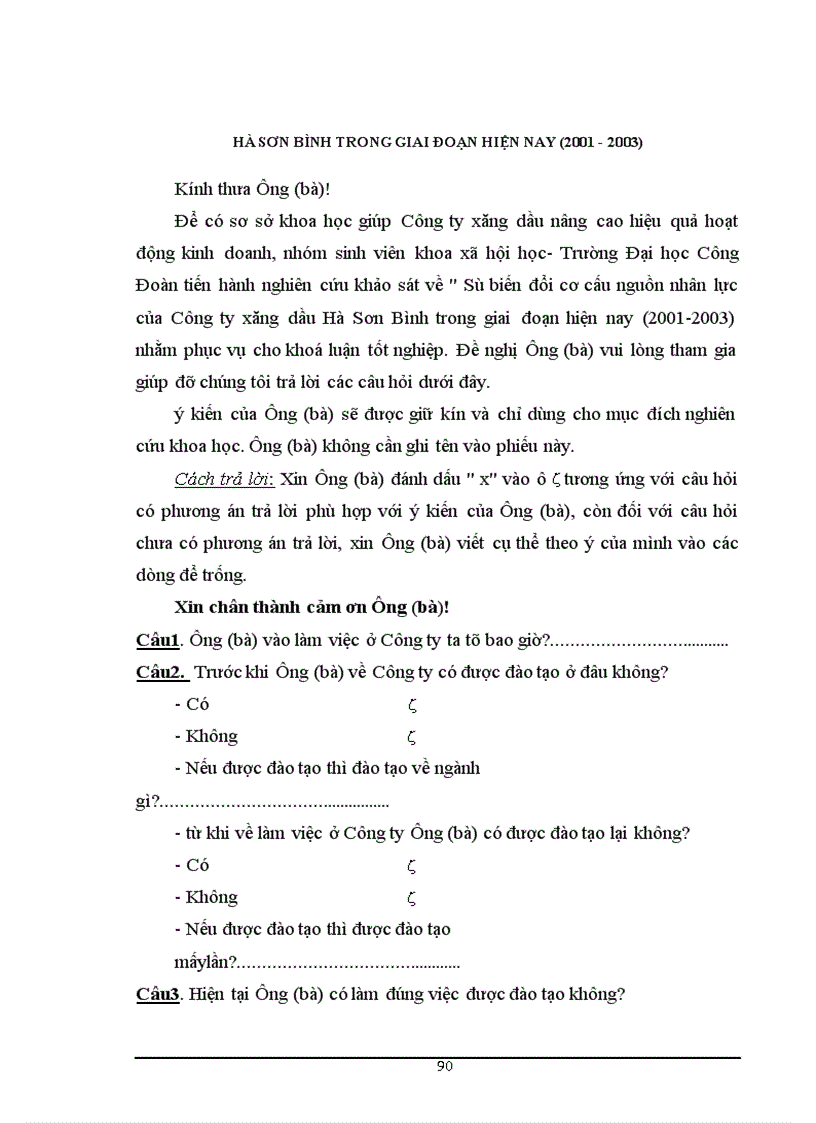 image for page Biến đổi cơ cấu nguồn nhân lực tại công ty xăng dầu -Hà Sơn Bình trong giai đoạn hiện nay(2001-2003)