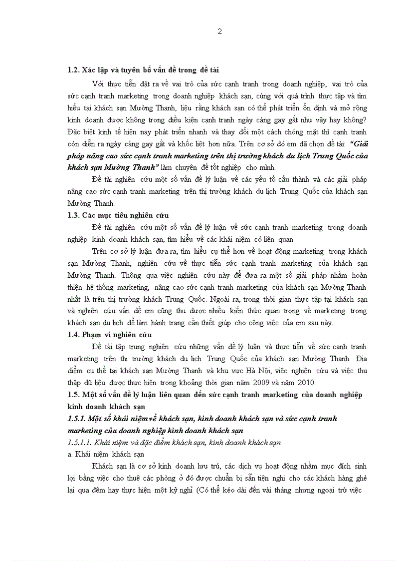 image for page Giải pháp nâng cao sức cạnh tranh marketing trên thị trường khách du lịch Trung Quốc của khách sạn Mường Thanh