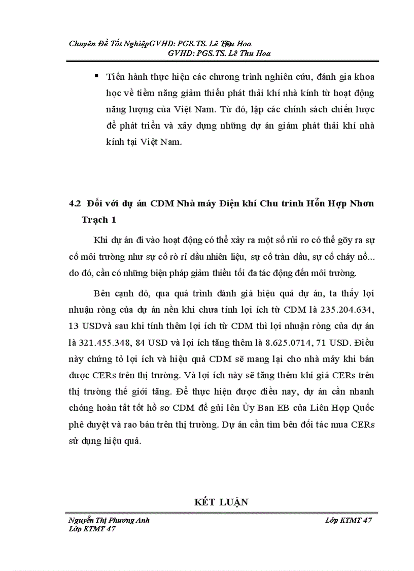 image for page Đánh giá hiệu quả cơ chế phát triển sạch (CDM) của dự án nhà máy điện khí chu trình hỗn hợp Nhơn Trạch I