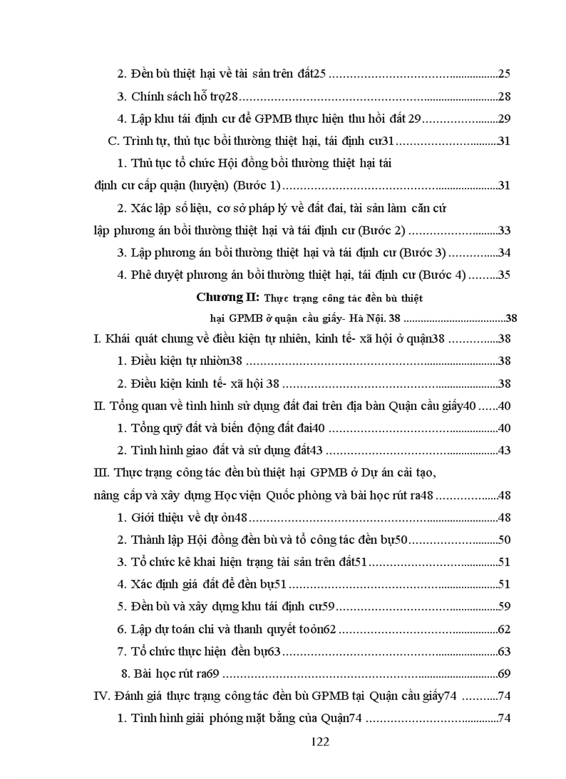 image for page Thực trạng và giải pháp hoàn thiện công tác đền bù thiệt hại GPMB ở quận cầu giấy- Thành phố Hà Nội qua dự án nâng cấp, cải tạo và xây dựng Học viện Quốc phòng