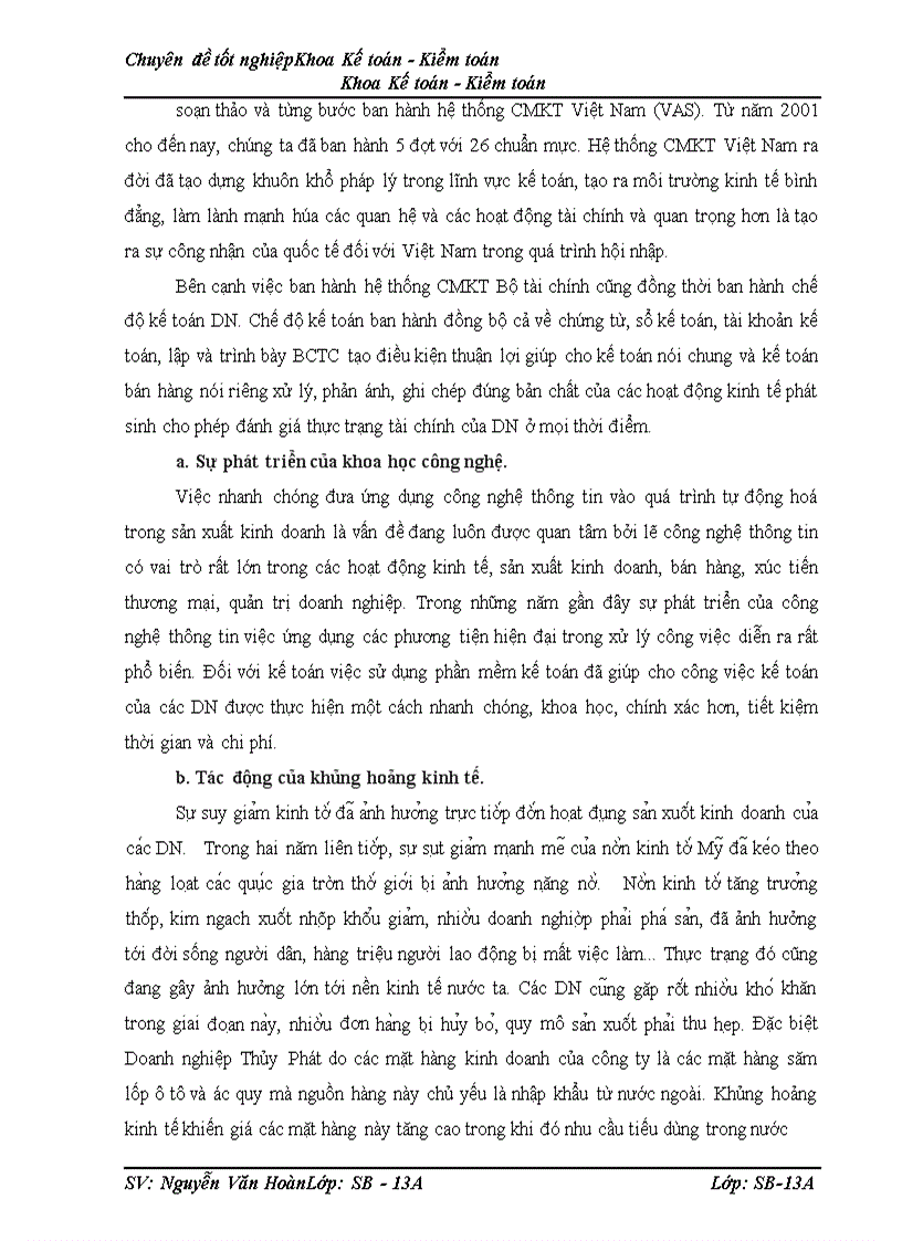 image for page Kế toán bán hàng săm lốp ô tô tại Doanh nghiệp tư nhân kinh doanh và thương mại Thủy Phát