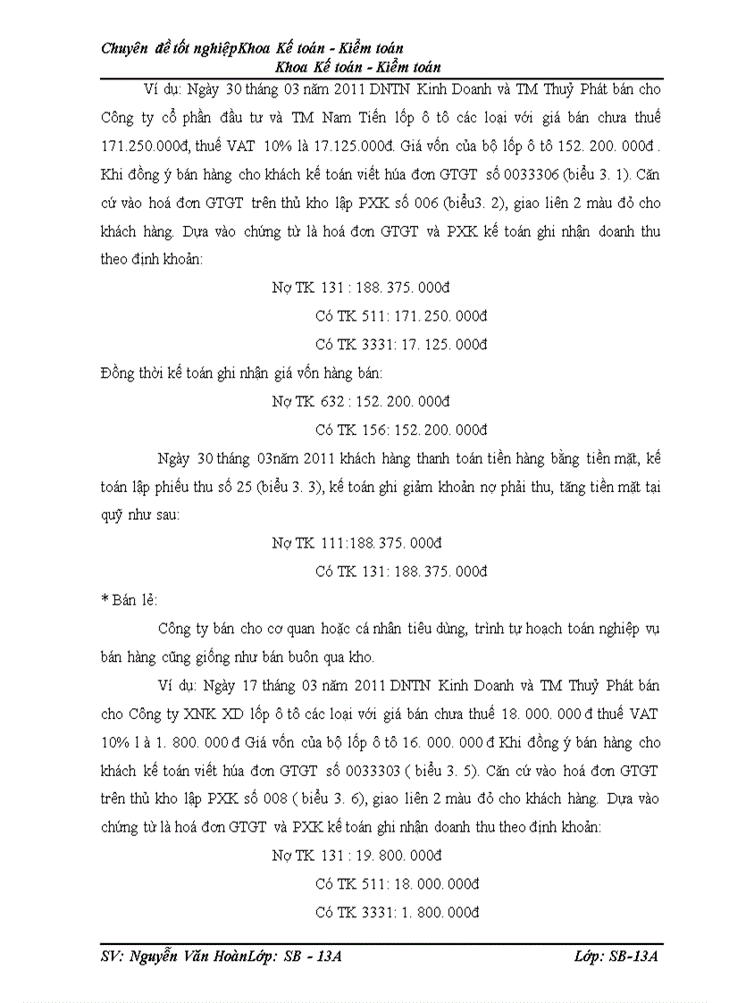 image for page Kế toán bán hàng săm lốp ô tô tại Doanh nghiệp tư nhân kinh doanh và thương mại Thủy Phát