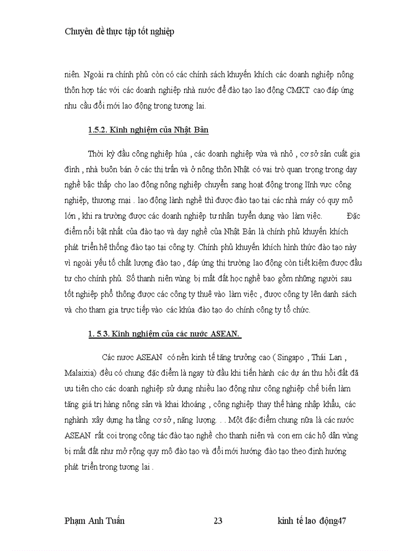 image for page Tạo việc làm cho thanh niên vùng bị thu hồi đất khu vực đồng bằng Bắc Bộ.