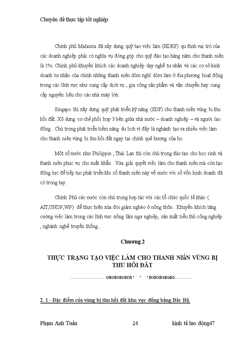 image for page Tạo việc làm cho thanh niên vùng bị thu hồi đất khu vực đồng bằng Bắc Bộ.