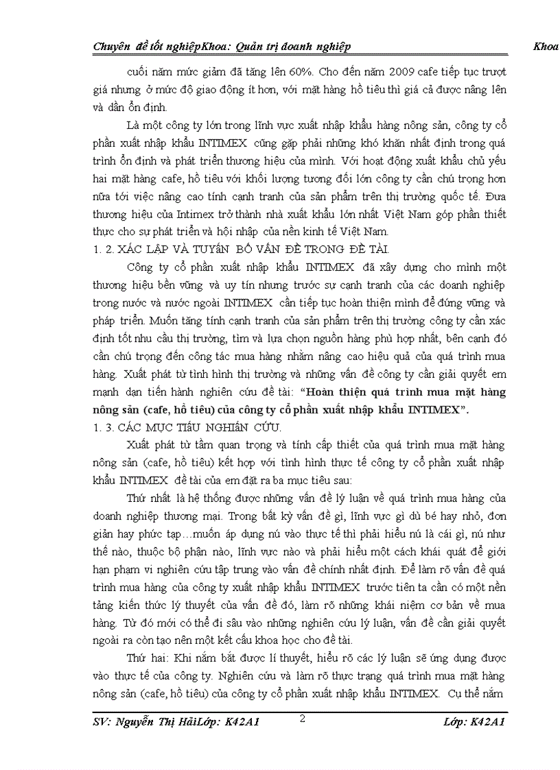 image for page Hoàn thiện quá trình mua mặt hàng nông sản (cafe, hồ tiêu) của công ty cổ phần xuất nhập khẩu INTIMEX