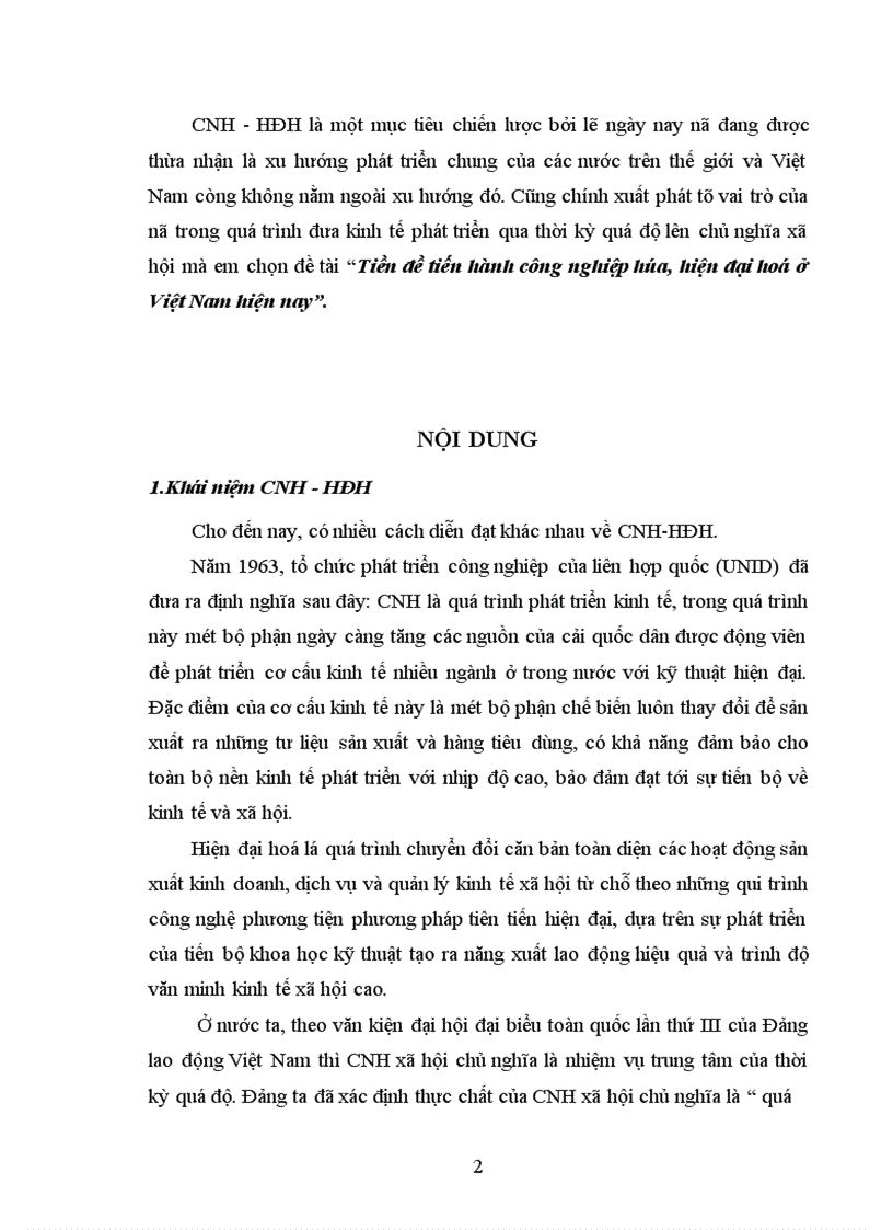 image for page Tiền đề tiến hành công nghiệp hóa, hiện đại hoá ở Việt Nam hiện nay