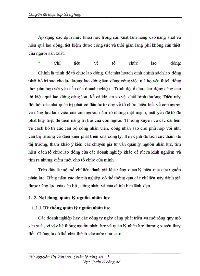 image for page Một số giải pháp nhằm nâng cao hiệu quả quản lý nguồn nhân lực của Công ty Cổ Phần May 10