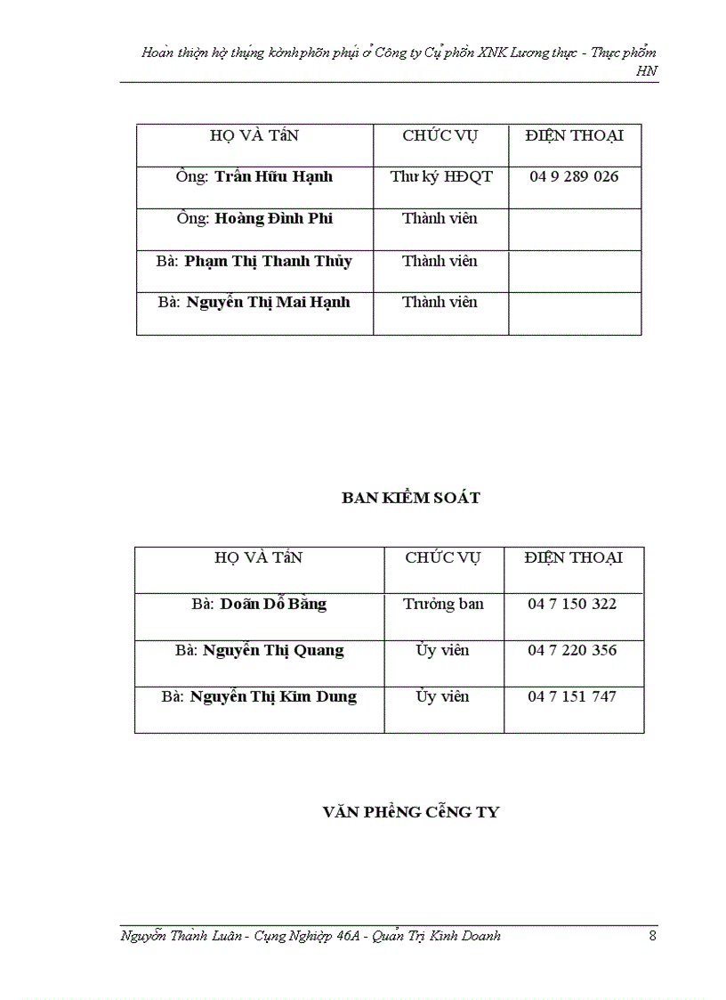 image for page Hoàn thiện hệ thống kênh phân phối ở công ty ̉cổ phần XNK Lương thực - Thực phẩm HN