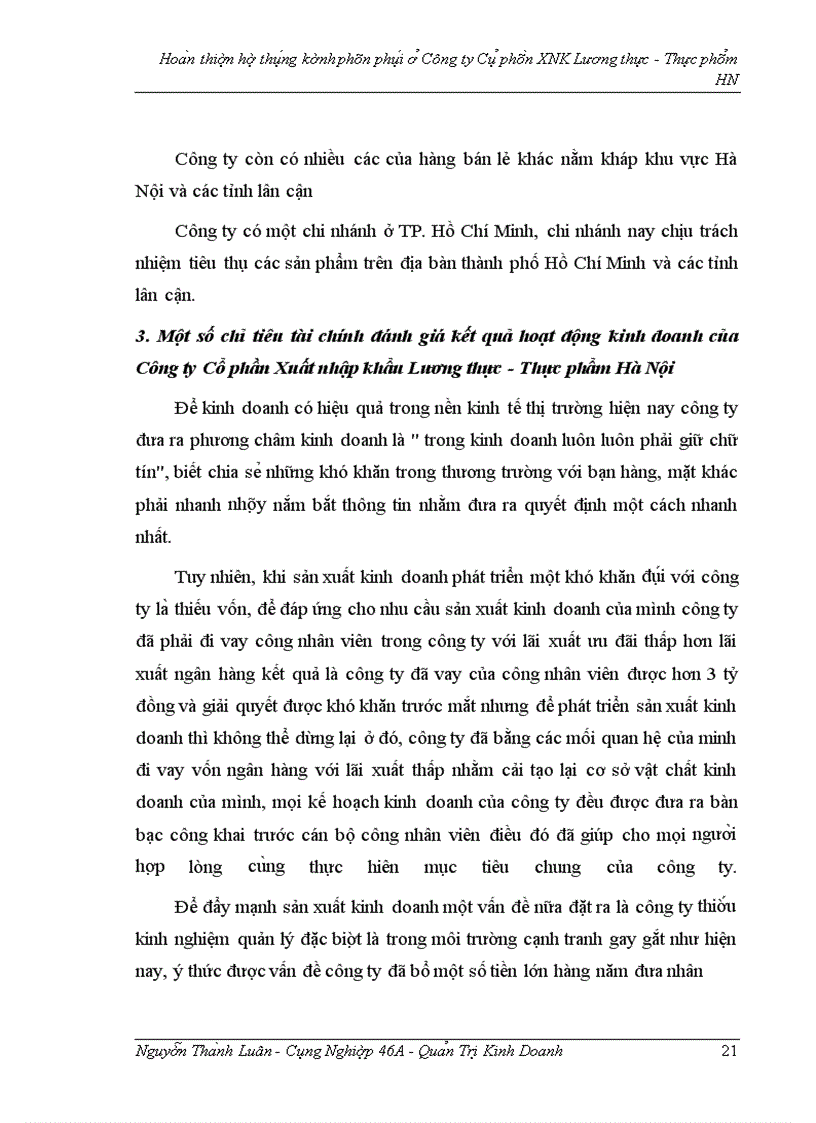 image for page Hoàn thiện hệ thống kênh phân phối ở công ty ̉cổ phần XNK Lương thực - Thực phẩm HN