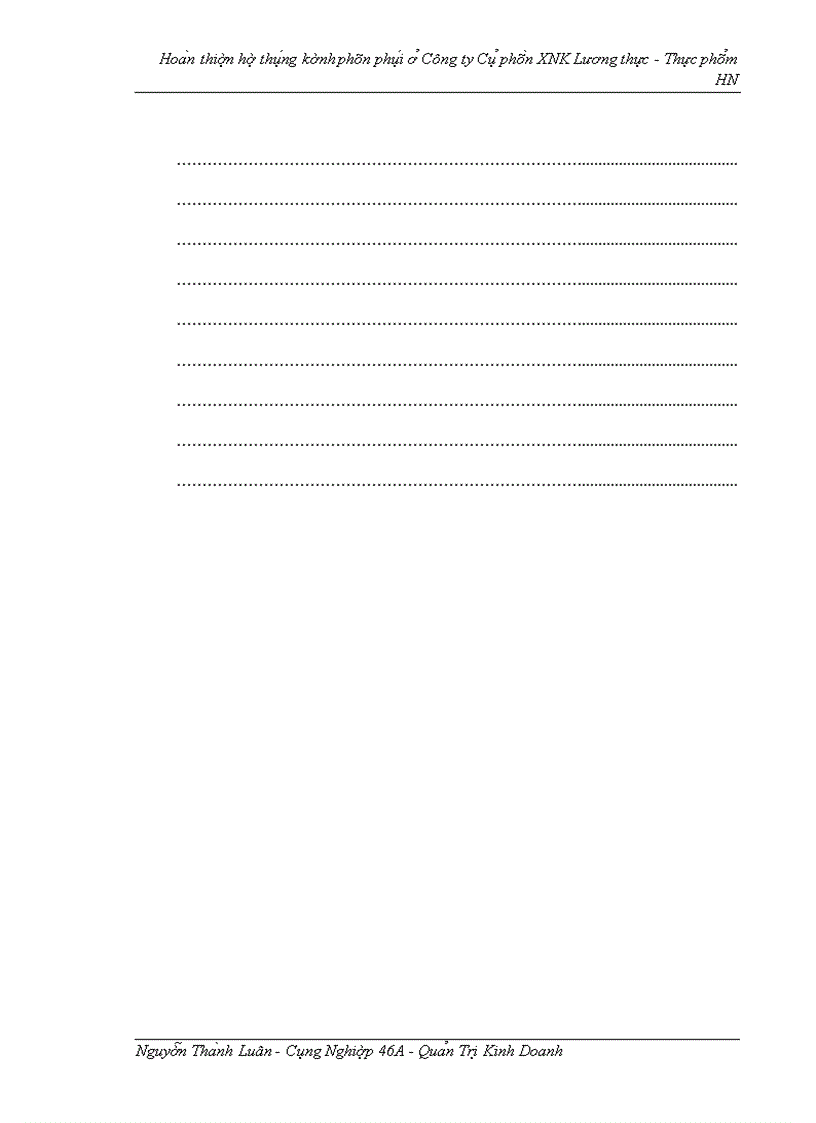 image for page Hoàn thiện hệ thống kênh phân phối ở công ty ̉cổ phần XNK Lương thực - Thực phẩm HN