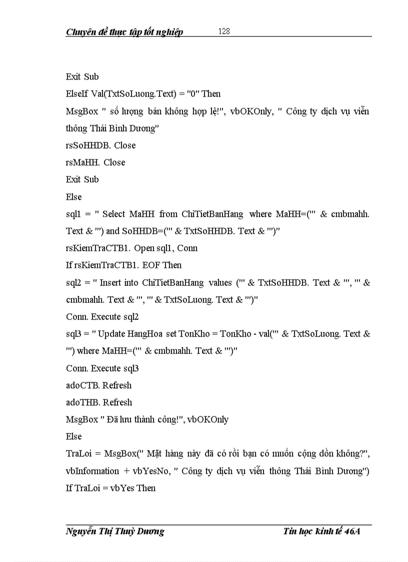 image for page Phân tích, thiết kế và xây dựng HTTT quản lí bán hàng công ty cổ phần dịch vụ viễn thông Thái Bình Dương.