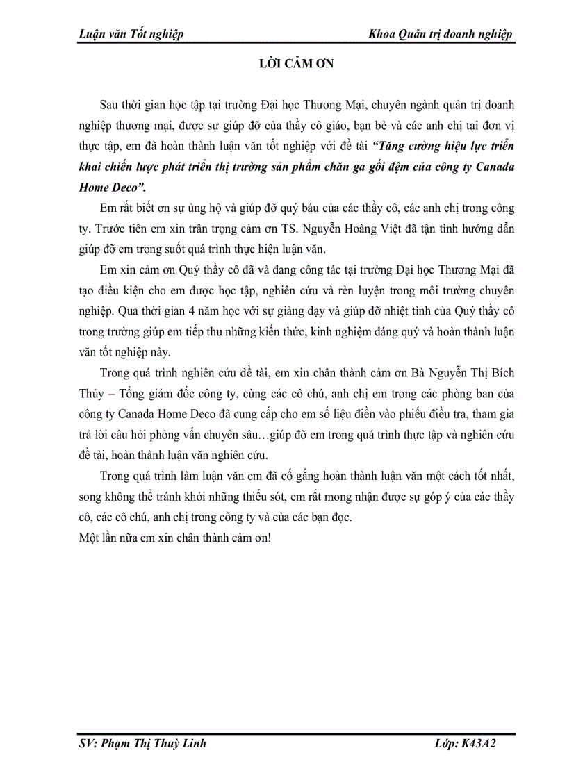 image for page Tăng cường hiệu lực triển khai chiến lược phát triển thị trường sản phẩm chăn, ga, gối, đệm của công ty CANADA HOME DECO