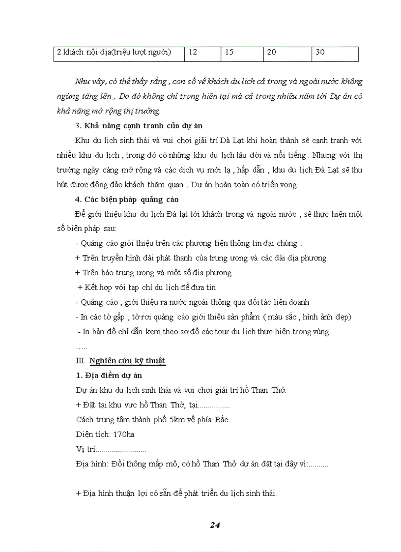 image for page Dự án xây dựng và cải tạo khu du lịch sinh thái hồ than thở - đà lạt