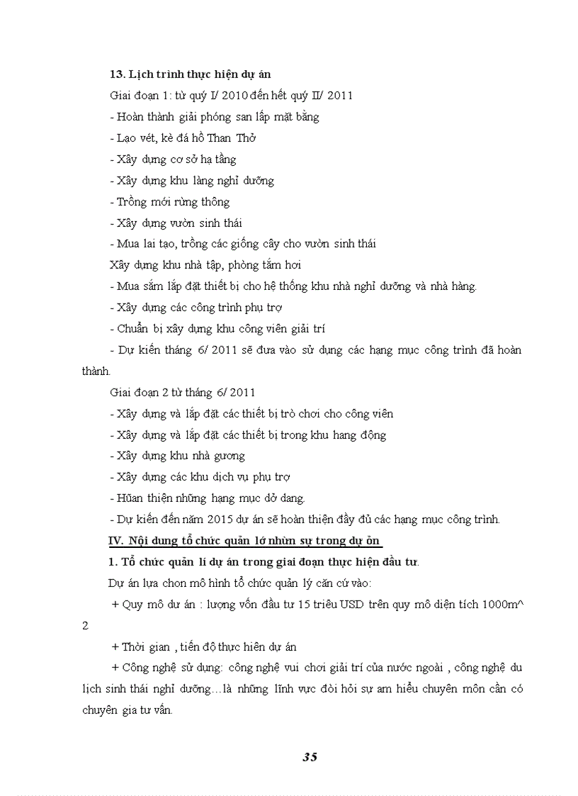 image for page Dự án xây dựng và cải tạo khu du lịch sinh thái hồ than thở - đà lạt